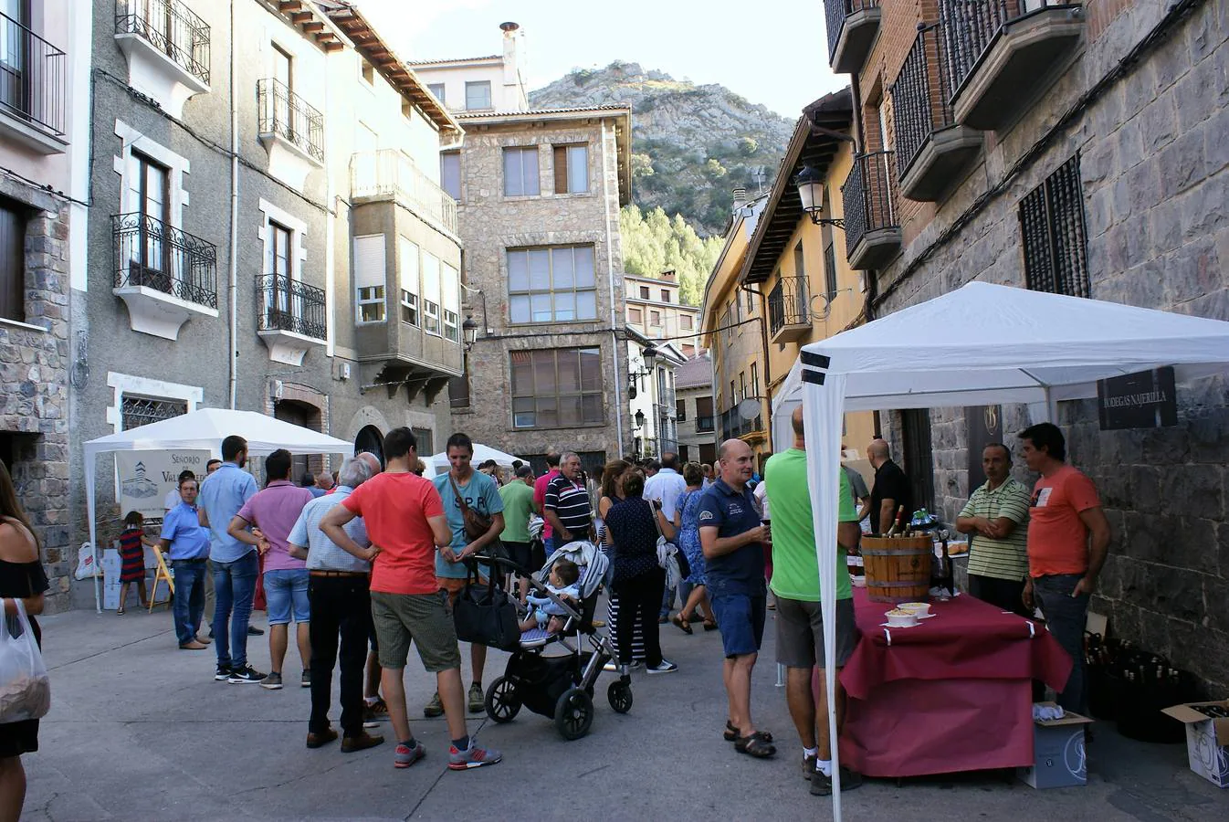 Gran ambiente el que se vivió en Anguiano con motivo de las V Jornadas del Vino, bajo el epígrafe 'Anguiano, de la viña al monte'.