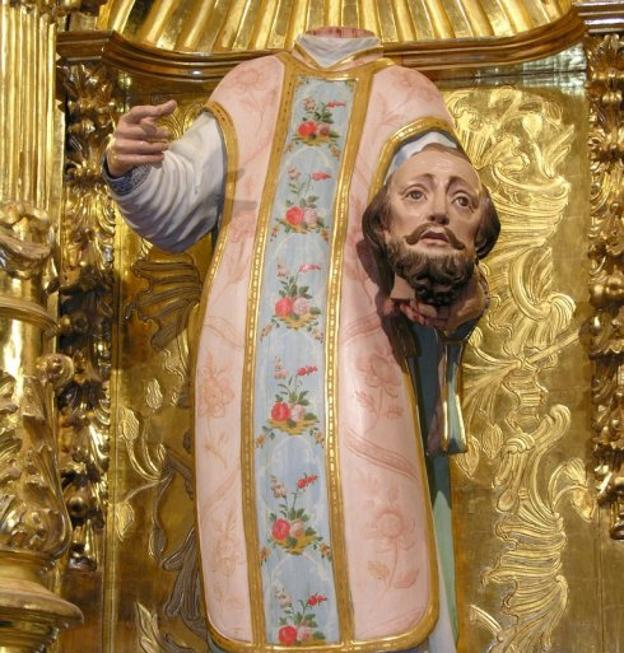 Imagen de San Vitores en la iglesia de Bañares. :: foto fede