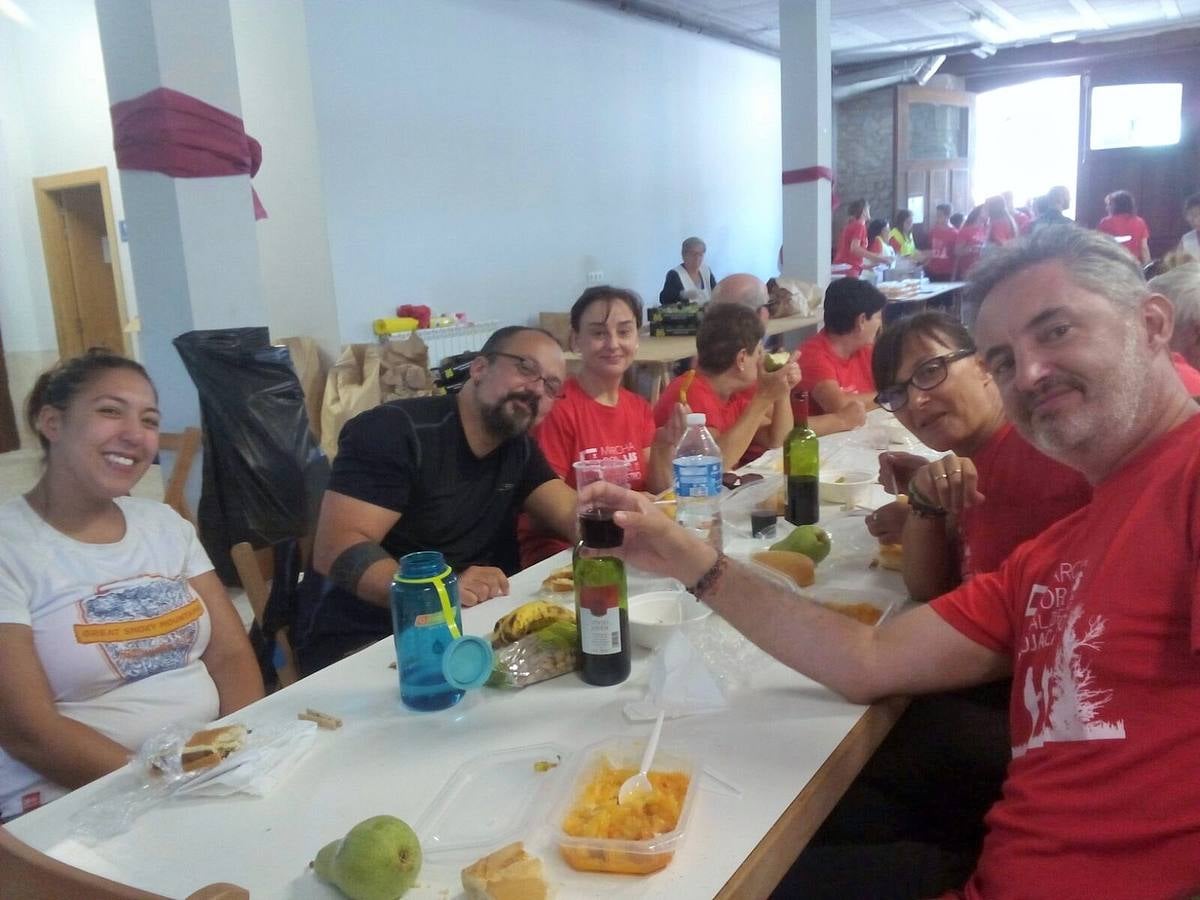 Hubo buen ambiente para enfrentarse al camino y buen almuerzo para recuperarse después
