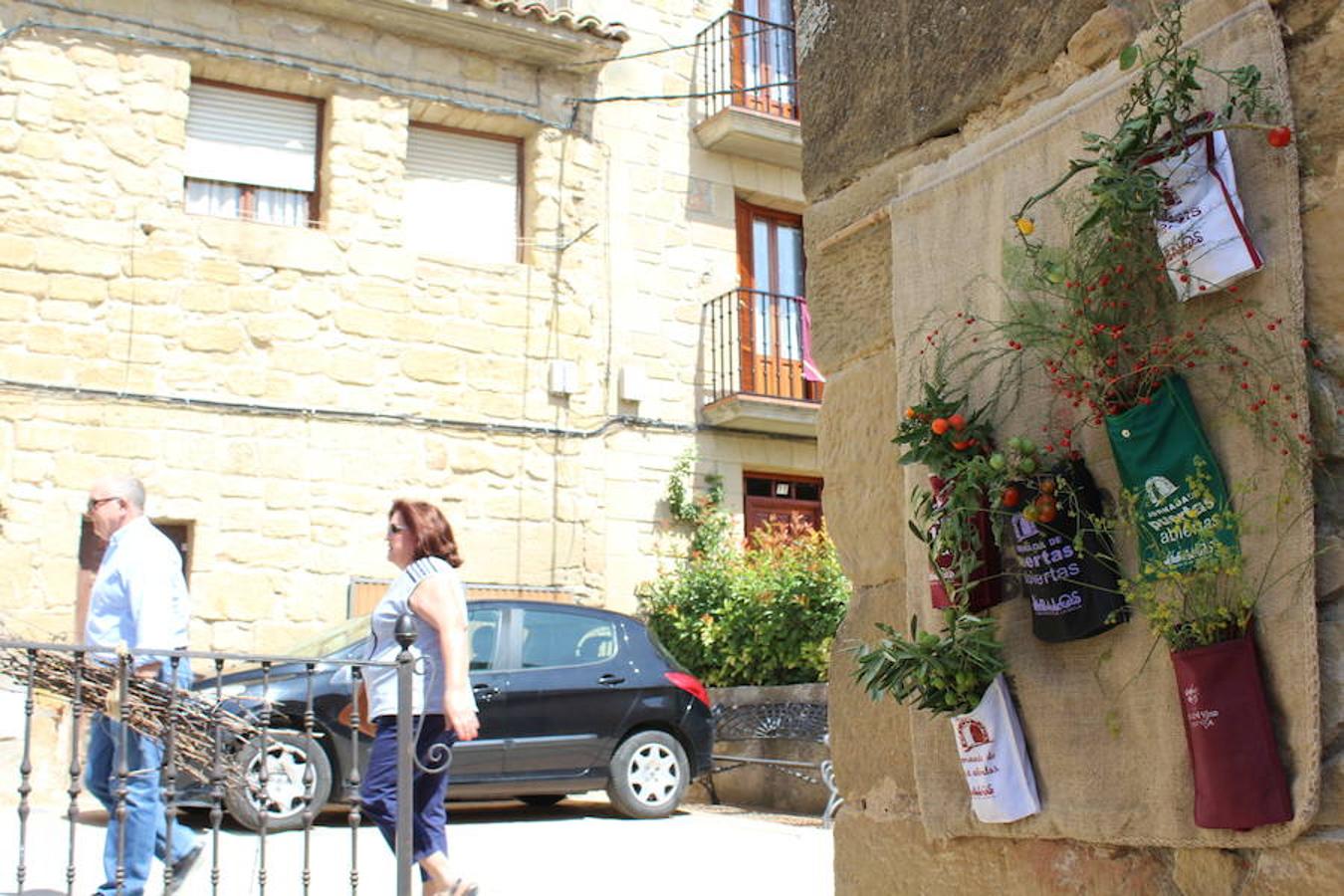 Arte y vino para promocionar Ábalos. La piedra caliza de la localidad vivió una jornada festiva con motivo de la celebración de la vigésima edición de 'Puertas abiertas'.