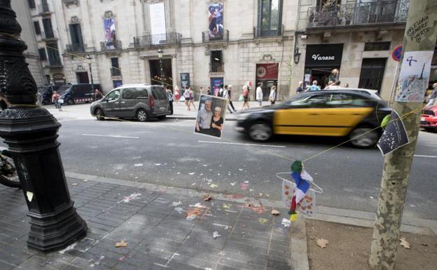 Las Ramblas de Barcelona tras el atentado.