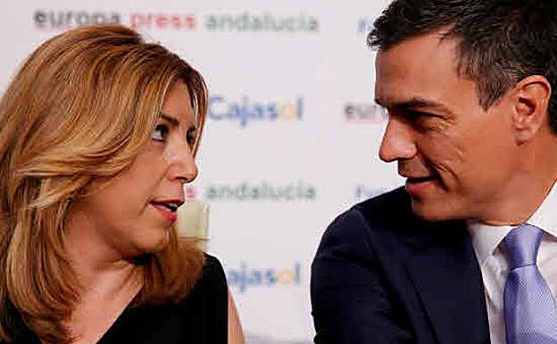Susana Díaz y Pedro Sánchez.