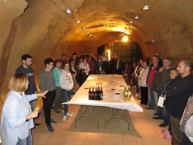 La bodega del Cinto acogió una cata de vinos arnedanos. :: 