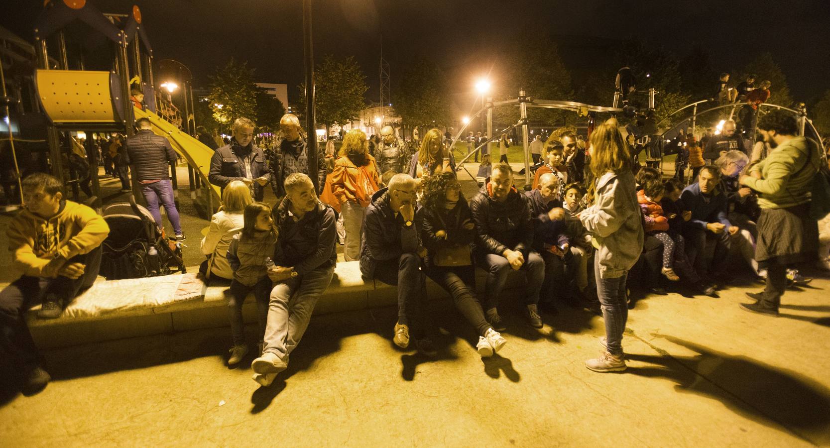 El cielo de Logroño se iluminó con los primeros fuegos artificiales de las fiestas