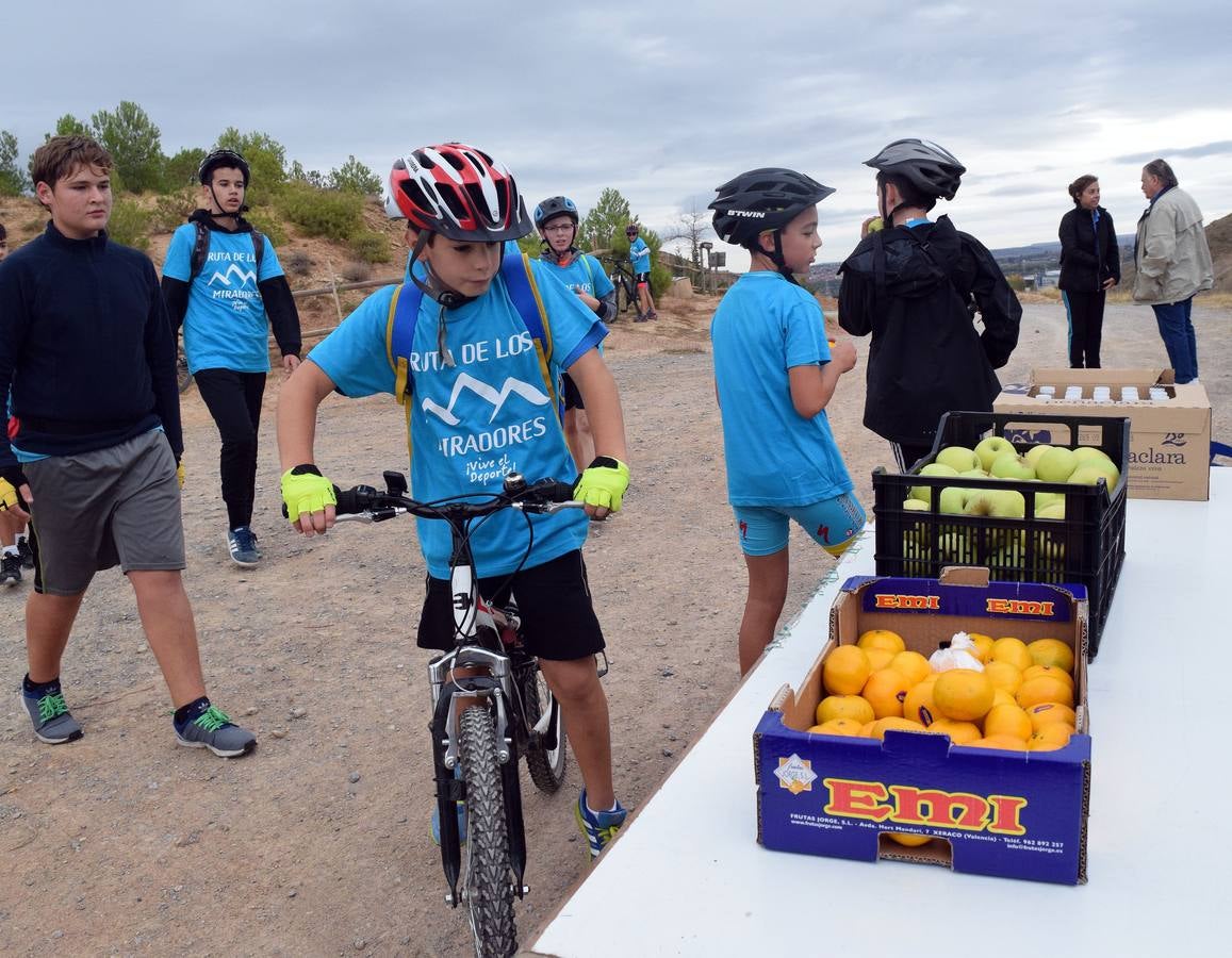 En la cita se disfrutó del deporte, de la vistas de los miradores de Lardero e incluso de almuerzo