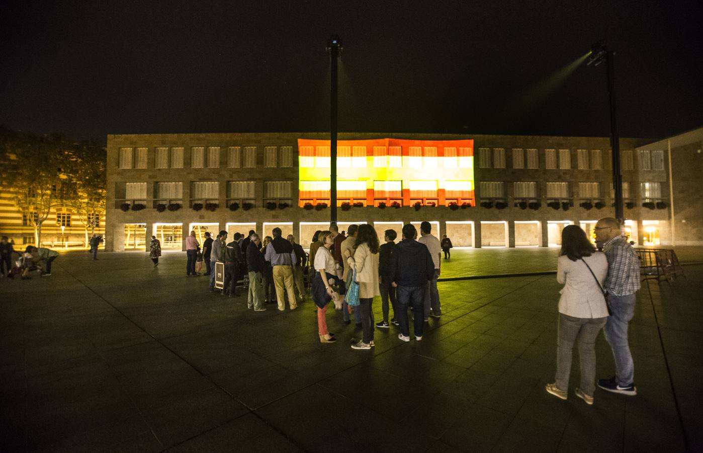 El encendido puede verse este jueves de nuevo ya que se debe a la festividad del Día de la Hispanidad