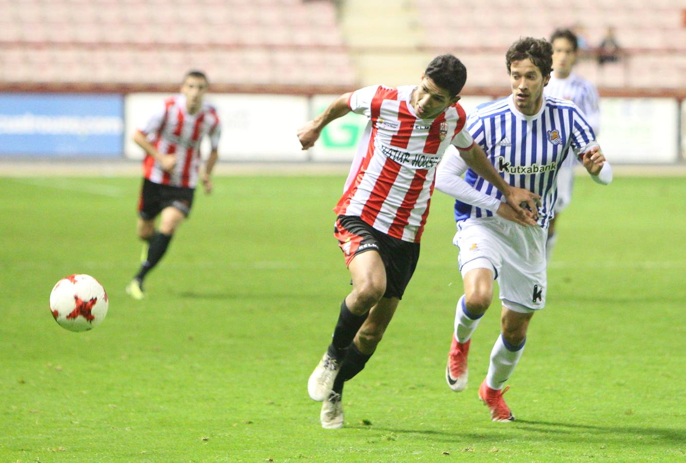 La UD Logroñés ganó en un buen partido en Las Gaunas a la Real Sociedad B por 3-1