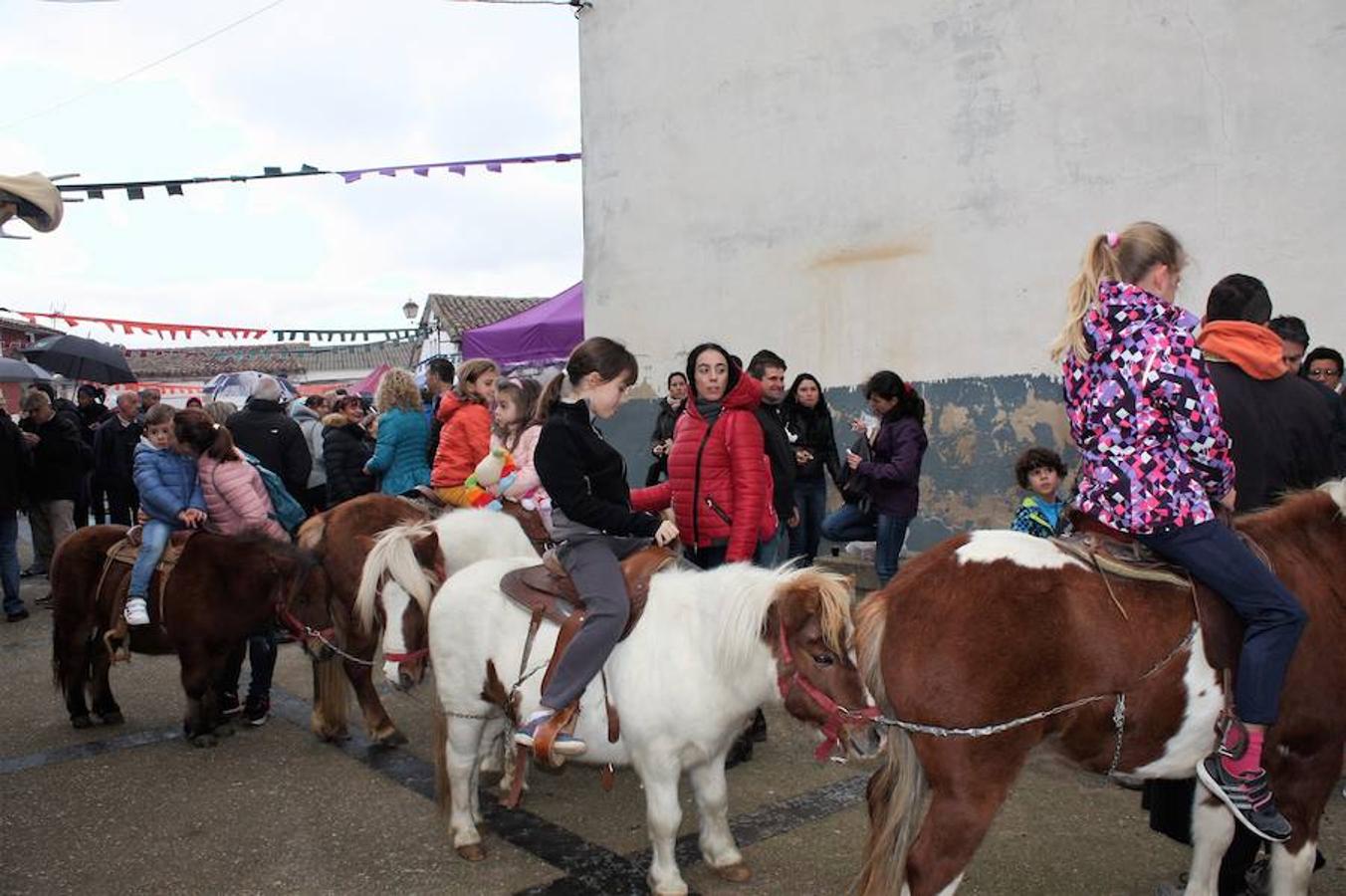 Mucho público en Alesón con motivo de la celebración del mercado medieval y el festival de la castaña asada.