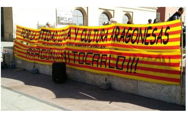 Actos organizados por la Plataforma "No hablamos catalán". 