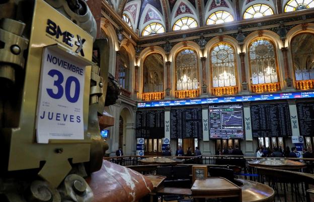 Vista general de un panel de la Bolsa de Madrid :: F. alvarado / EFE