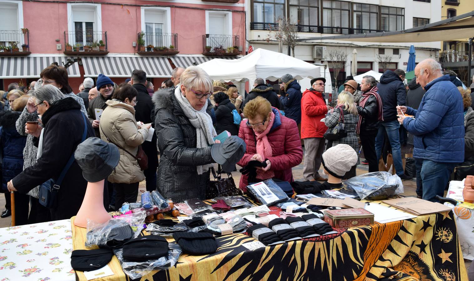 La plaza de la Tela de Nalda ha acogido este domingo la XIX edición de la jornada de la Pasa, a la que asistió numeroso público a pesar del tiempo desapacible.