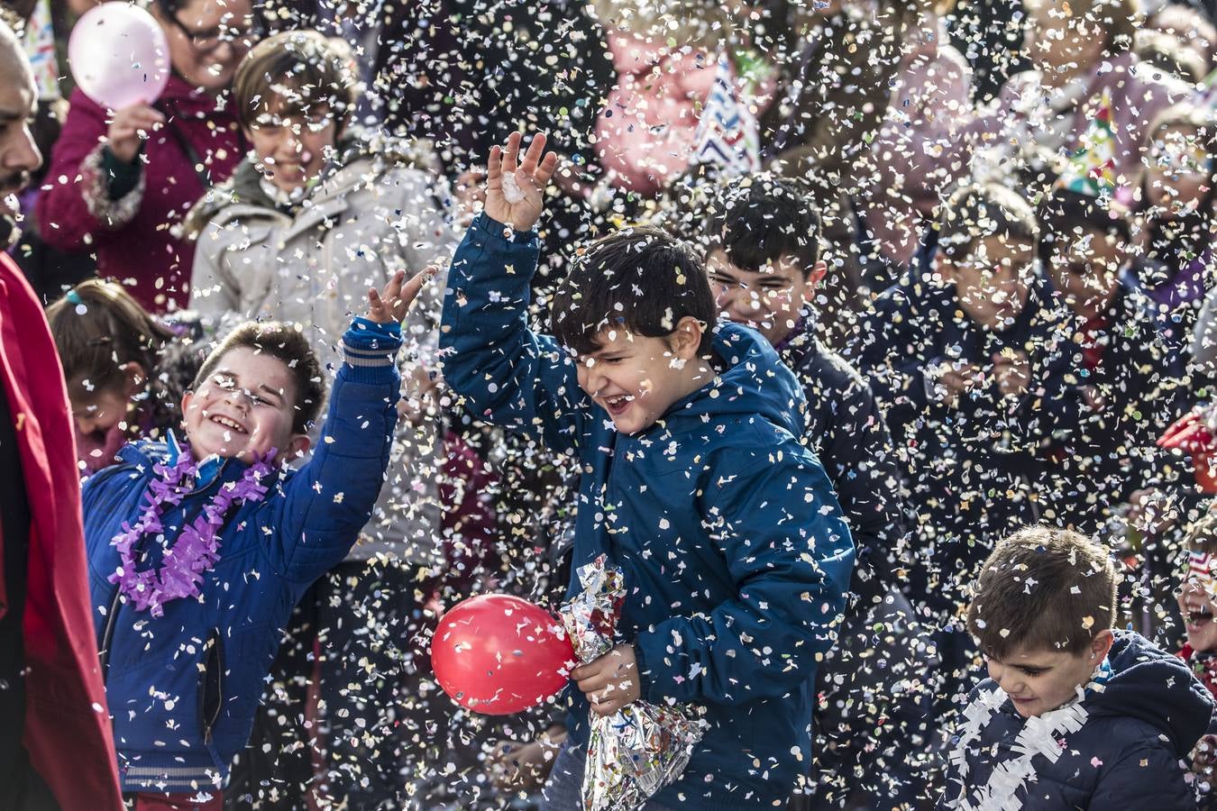 Fiesta en la mañana del 31 en el centro de Logroño