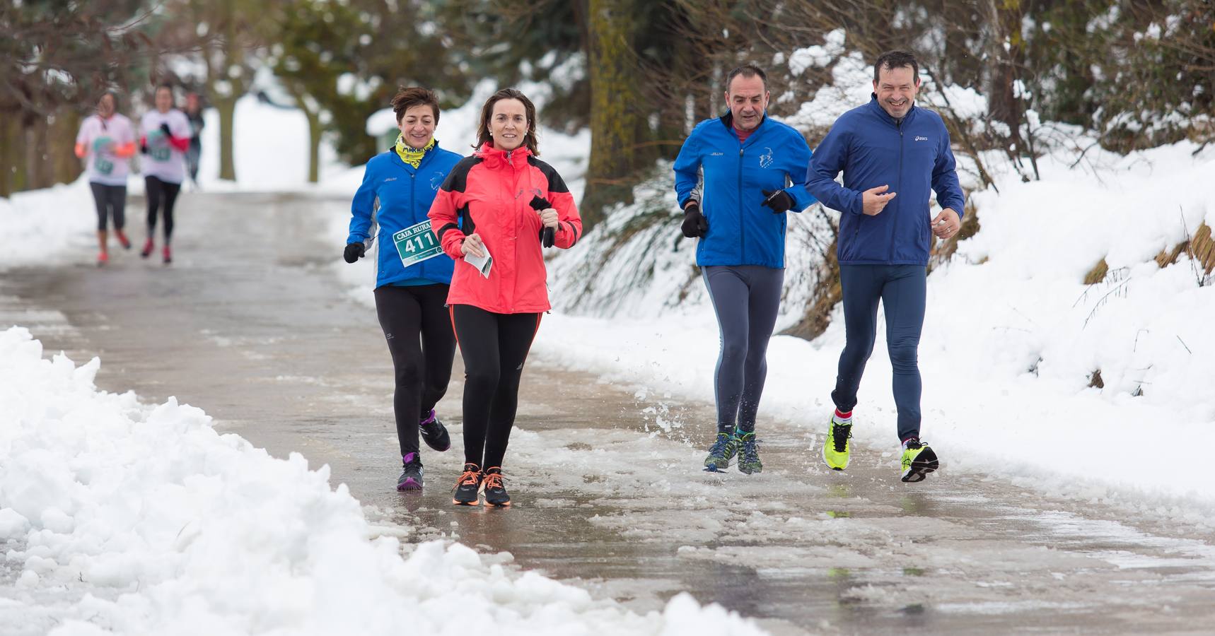 A los deportistas no les paro la nevada del fin de semana