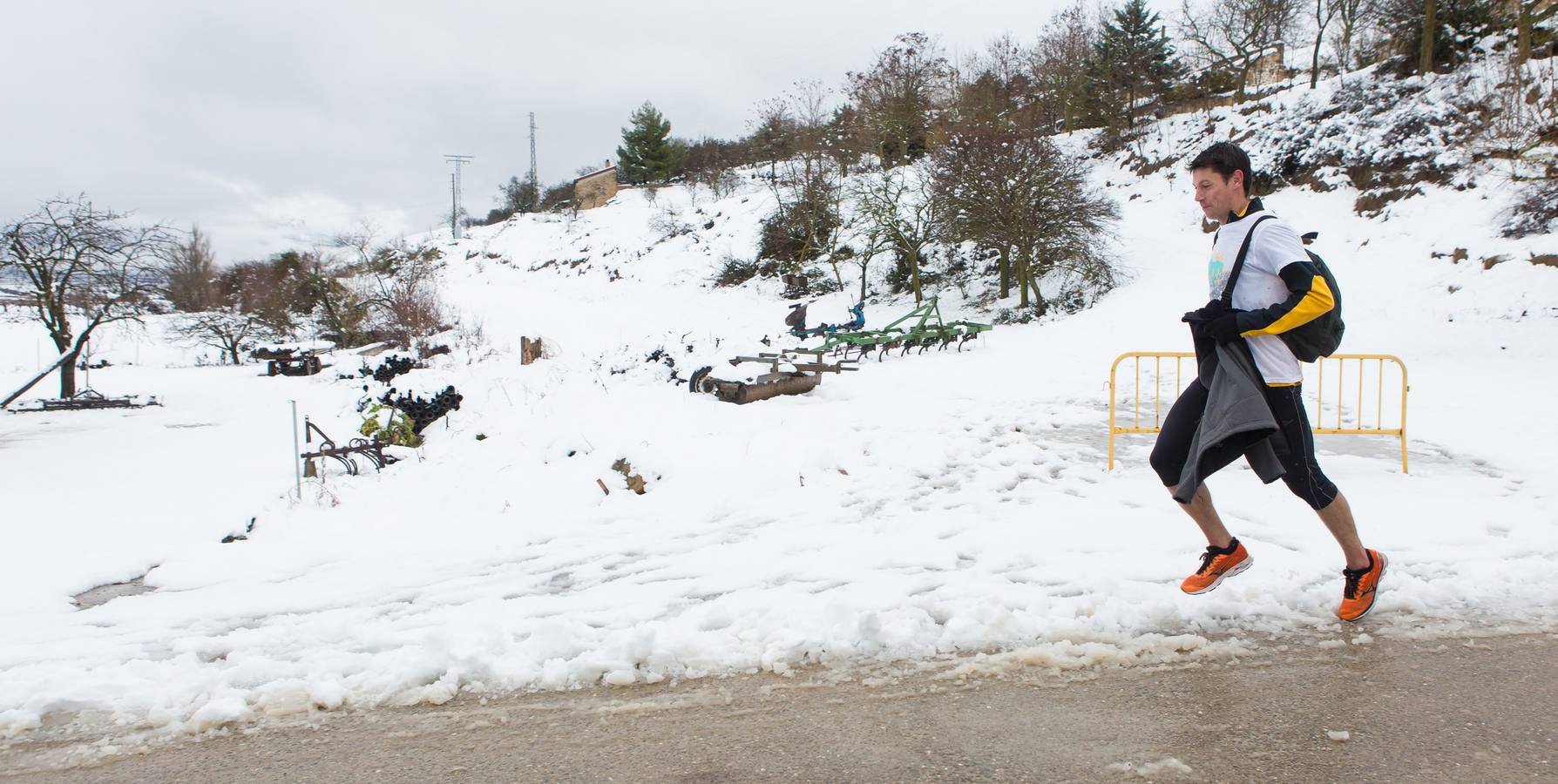 A los deportistas no les paro la nevada del fin de semana