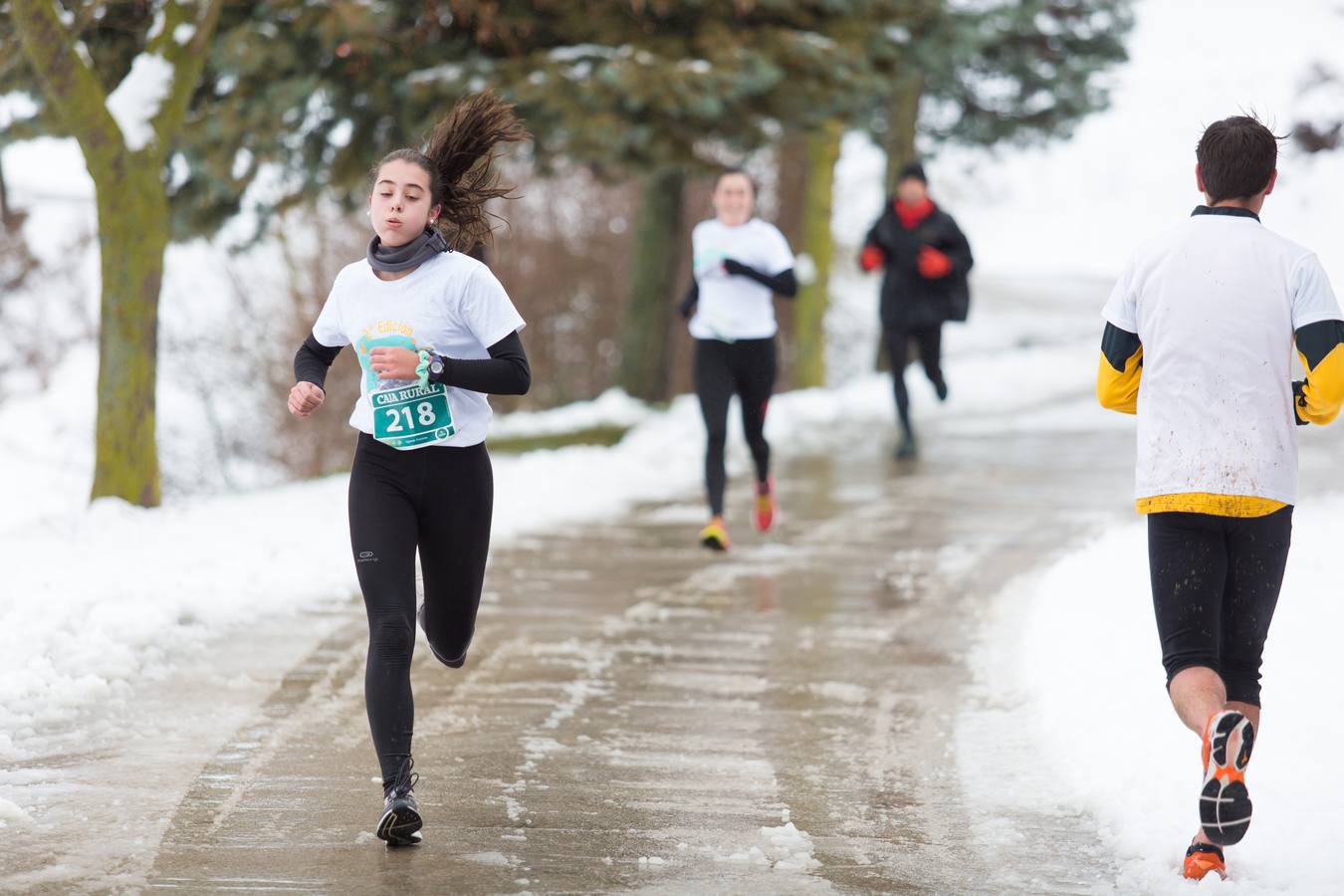 A los deportistas no les paro la nevada del fin de semana