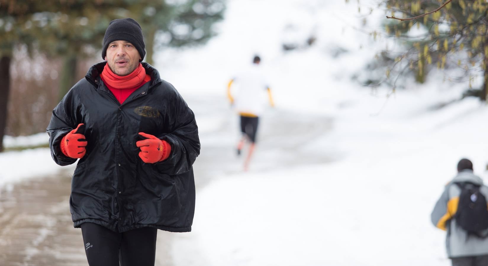 A los deportistas no les paro la nevada del fin de semana