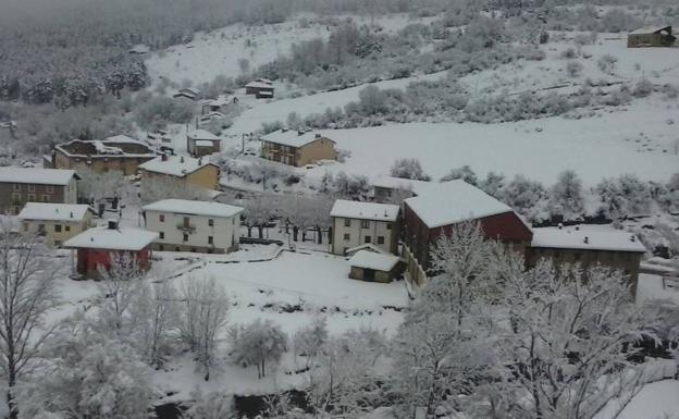 Nevada en un pueblo riojano.