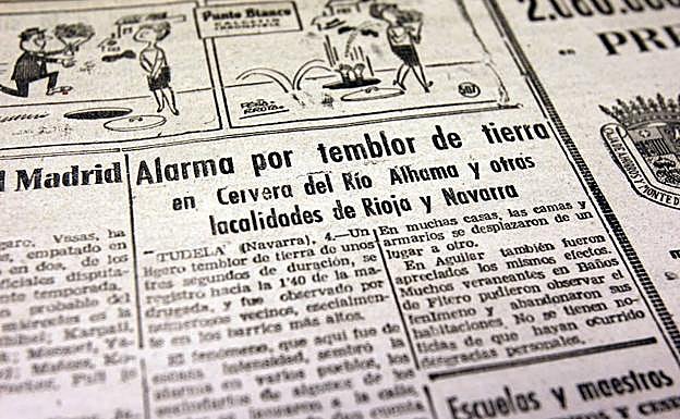 Descripción de un seísmo en la prensa. 