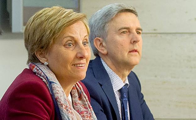 González Menorca y Rodríguez Osés, en una rueda de prensa anterior. 