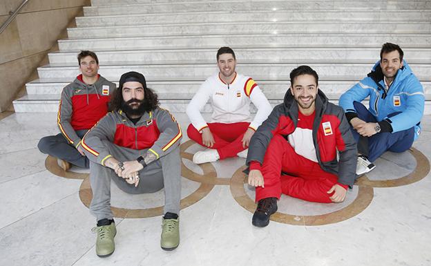 Laro Herrero, Regino Hernández, Lucas Eguibar, Felipe Montoya y Quim Salarich, de izq. a der. 