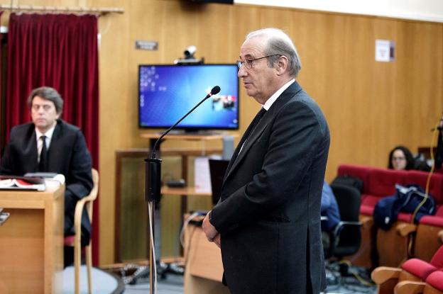 Francisco Franco Martinez-Bordiu, durante la declaración en el juicio celebrado en enero. :: A. G. / efe