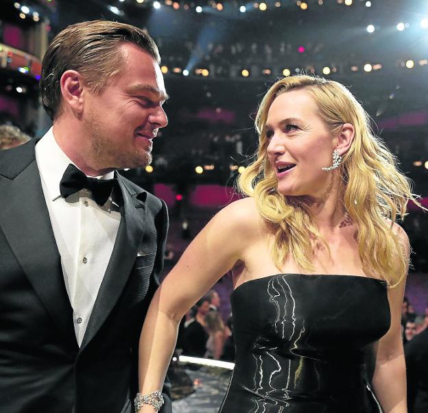 DiCaprio y Winslet mantienen una gran amistad veinte años después de rodar juntos 'Titanic' . :: C. Polk