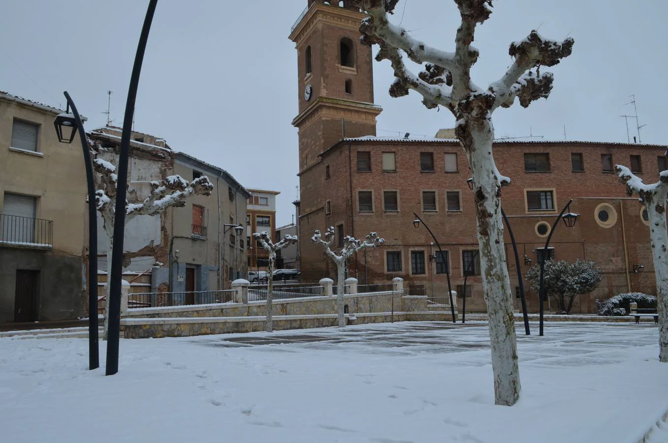 El temporal de nieve en La Rioja ha dejado unas preciosas imágenes de Calahorra este miércoles