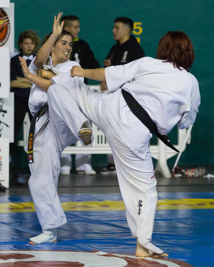 Más de 200 karatekas participaron ayer en el Campeonato de España de shinkyokushinkai.