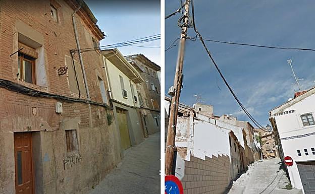Calle Arrabal, 24 y Cuesta de las Monjas, en Calahorra. 