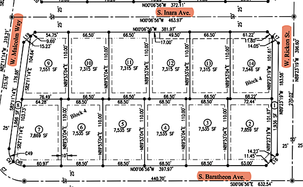 Mapa con algunas de las calles con nombres inspirados en 'Juego de Tronos'. 