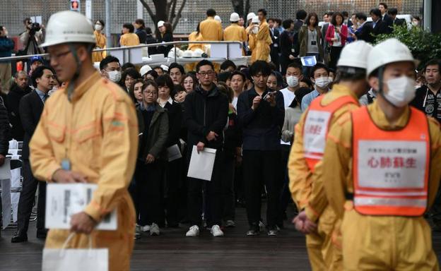 Simulacro de emergencia en Japón. 