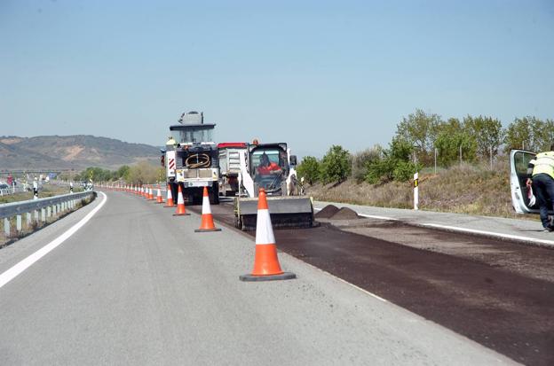 Obras este miércoles en un tramo de la AP-68 entre Calahorra y Logroño: