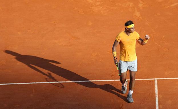 Rafa Nadal celebra la victoria sobre Khachanov. 