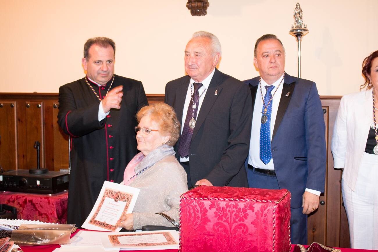 Actos de renovación de la cofradía del Santo celebrados este domingo, en los que Jesús Martínez y Dolores Sánchez han sido nombrados nuevos priores