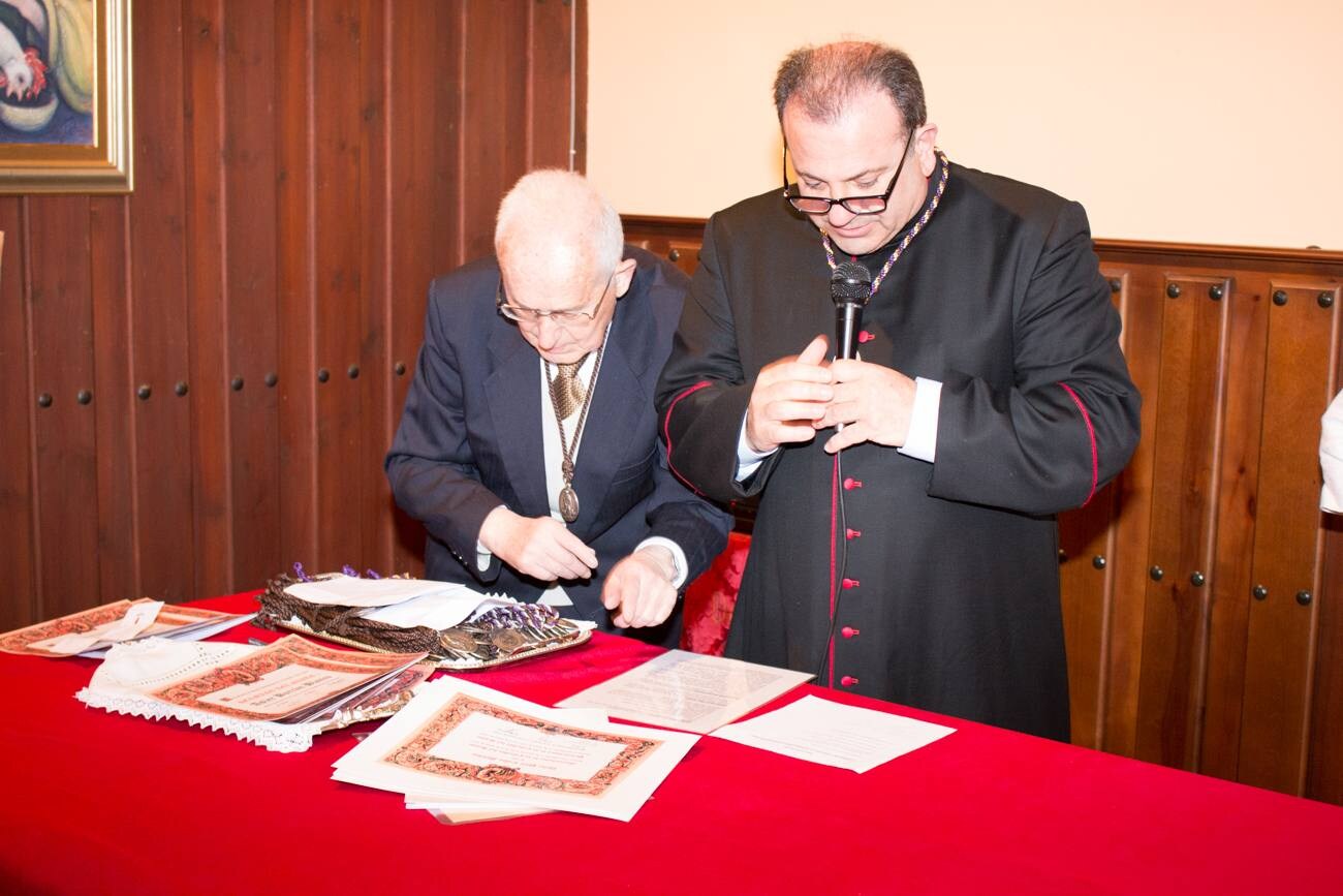 Actos de renovación de la cofradía del Santo celebrados este domingo, en los que Jesús Martínez y Dolores Sánchez han sido nombrados nuevos priores