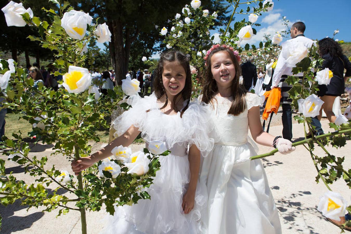 Tradicional procesión de las 100 Doncellas de Sorzano que ha vuelto a congregar a una gran cantidad de visitantes en una jornada de climatología perfecta.