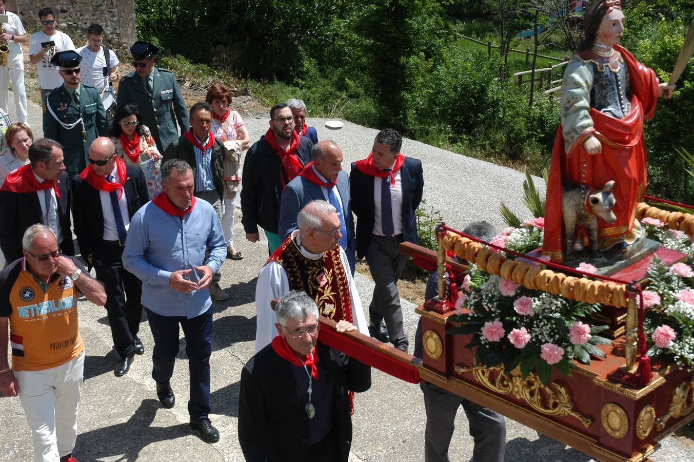 Procesión de Santa Quiteria celebrada el martes en las fiestas de Bergasa