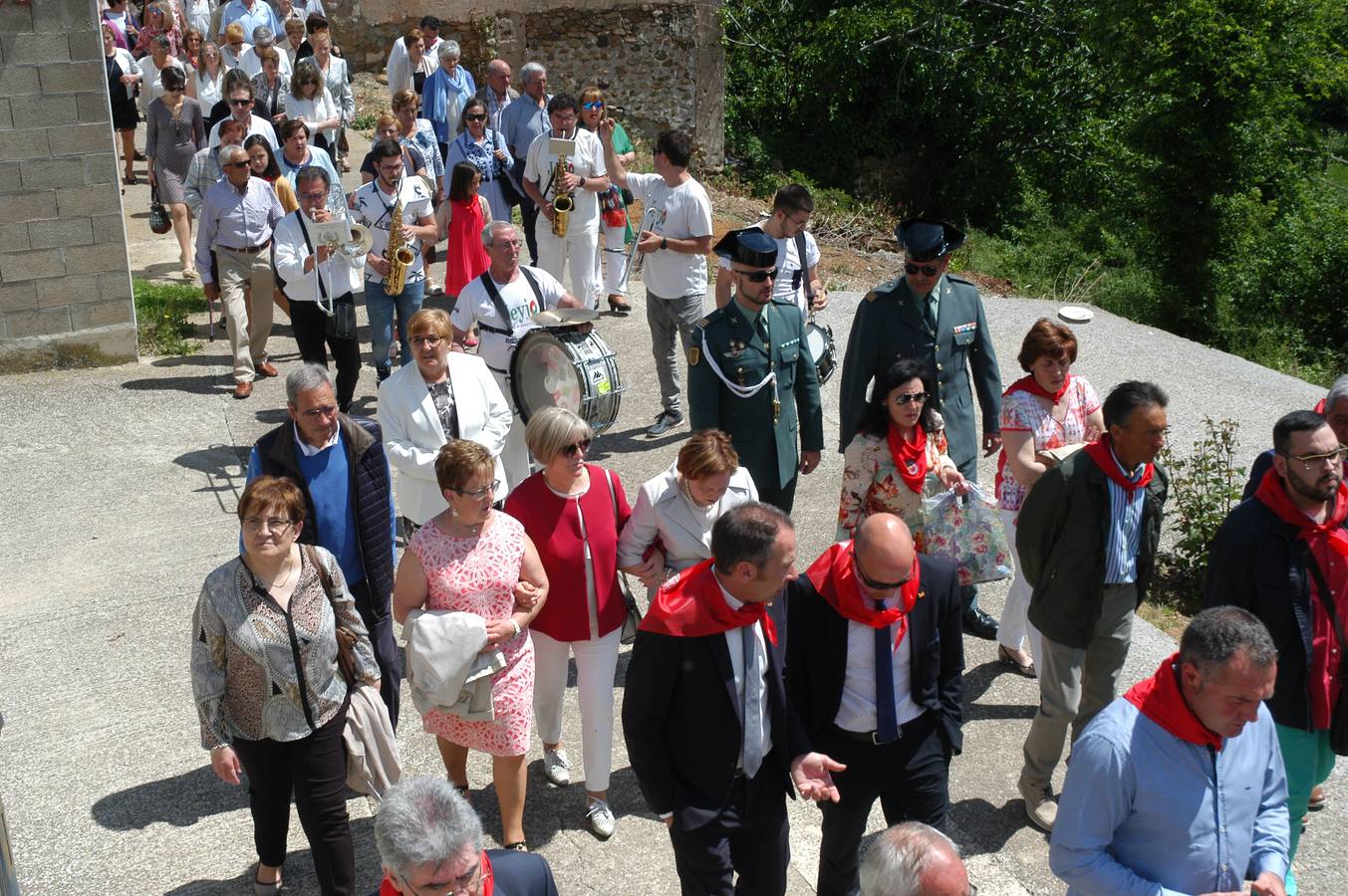 Procesión de Santa Quiteria celebrada el martes en las fiestas de Bergasa