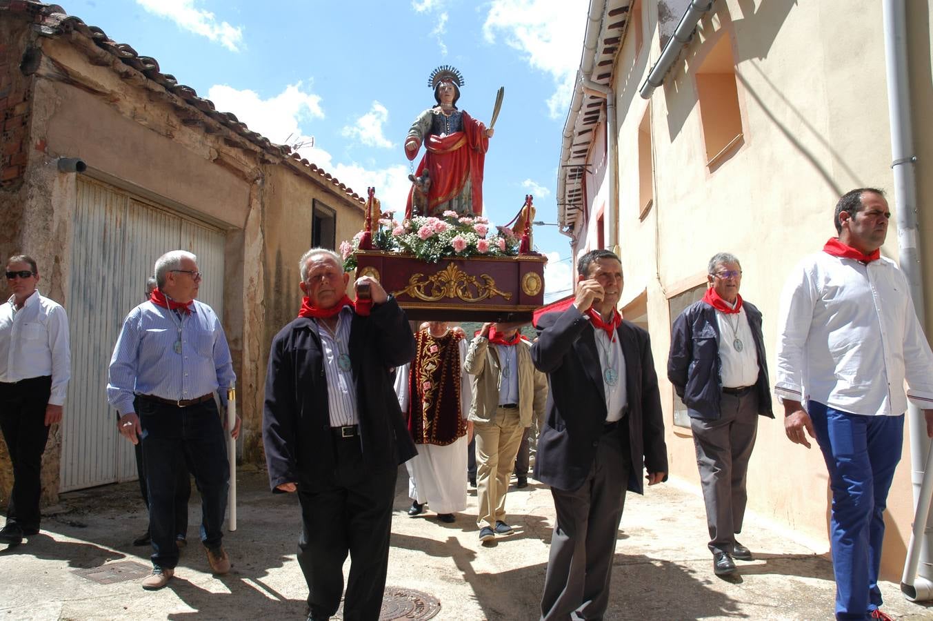 Procesión de Santa Quiteria celebrada el martes en las fiestas de Bergasa