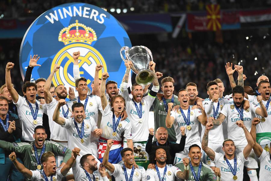 El Real Madrid conquistó en el Olímpico de Kiev su 'decimotercera' Champions, tras un partido en el que venció por 3-1 al Liverpool y en el que Bale fue protagonista al marcar dos goles