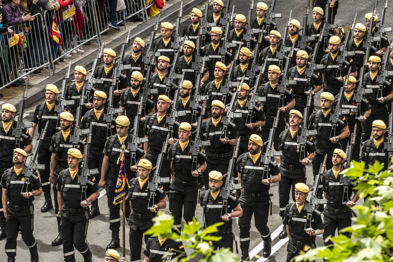 Los Reyes de España presidieron en Logroño el Desfile del Día de las Fuezas Armadas, que reunió a miles de asistentes.