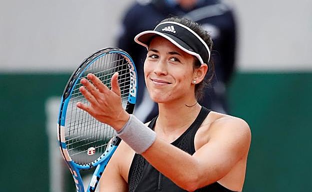 Garbiñe Muguruza celebra su victoria ante Svetlana Kuznetsova. 