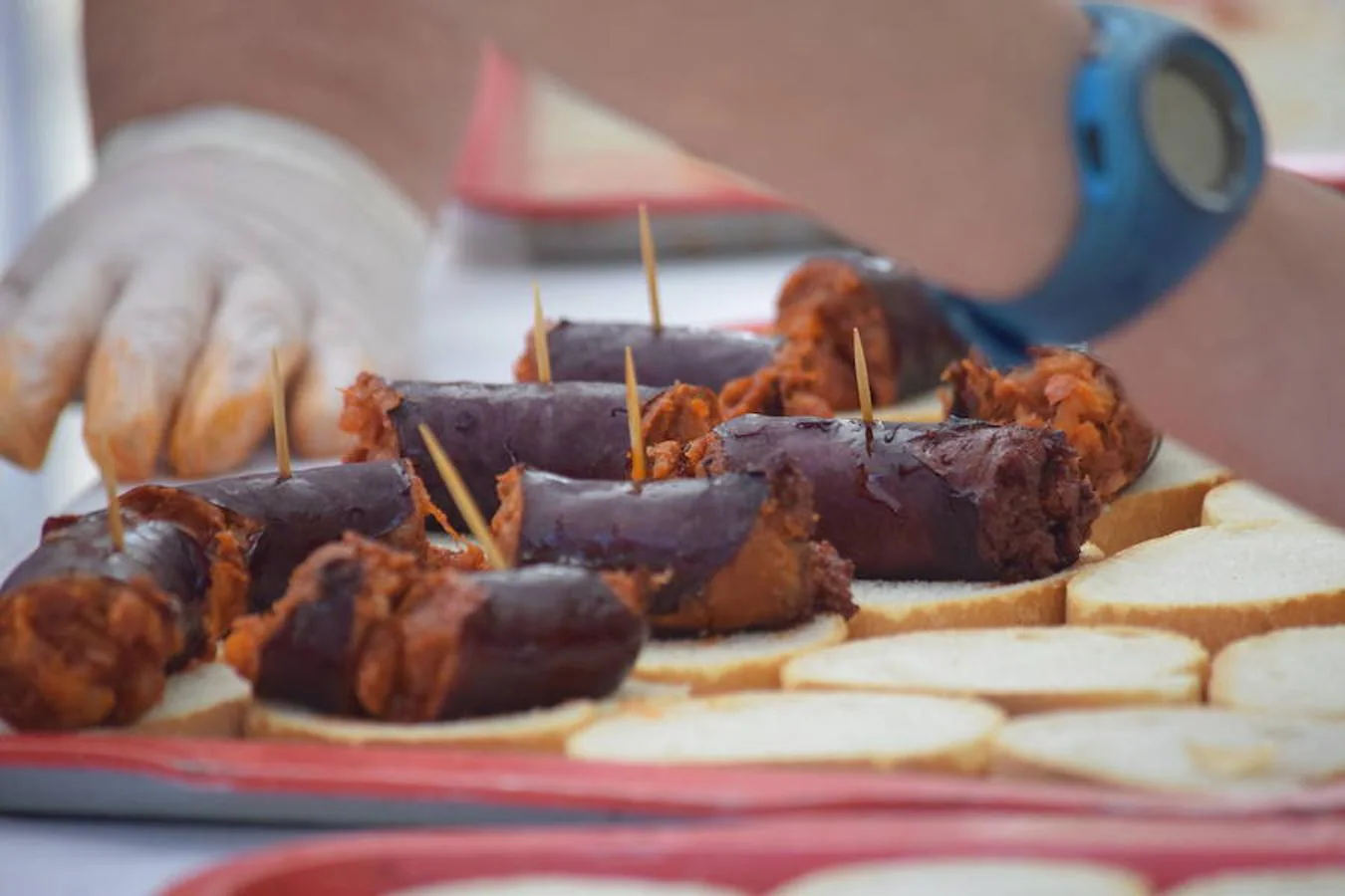 La Peña La Alegría se ha encargado del reparto del chorizo al vino y de una fiesta infantil. El acto ha tenido lugar en la Glorieta del Doctor Zubía.