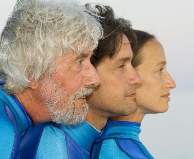 Jean-Michel, Fabien and Celine Cousteau. :: J-M. C.