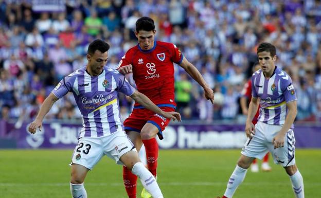 Lance del partido entre Valladolid y Numancia.