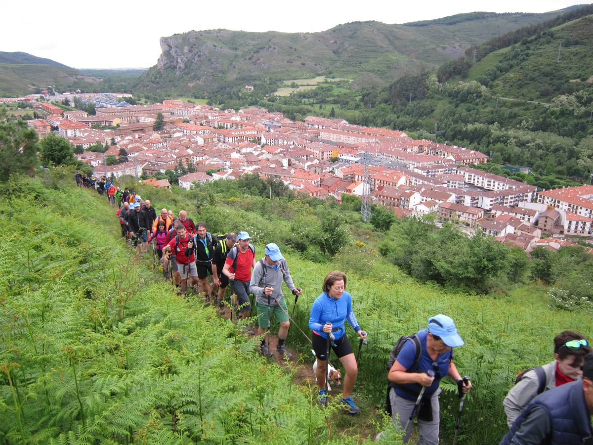 Unas 1.300 personas participaron en la suma de las dos marchas senderistas que recorrieron los montes de la Demanda. La 'Valle de Ezcaray. Memorial Javi Valgañón y Travesía infantil en una actividad organizada por los 'Amigos de Ezcaray'