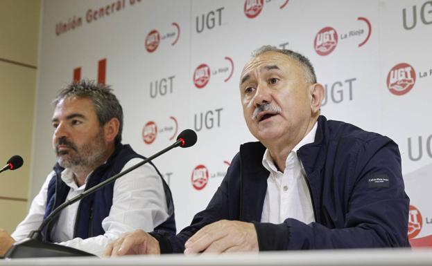 Pepe Álvarez propone en Logroño mas impuestos para pagar las pensiones