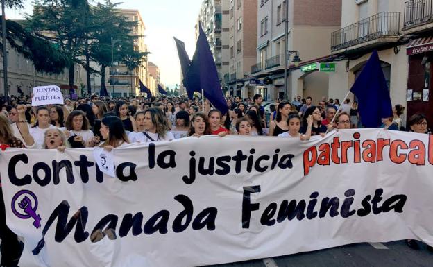 Pancarta de encabezamiento de la manifestación. 