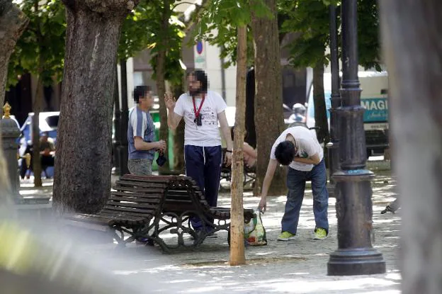 Imagen habitual en la Glorieta. :: J. rodríguez