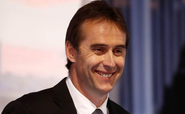 Julen Lopetegui, el día de su presentación como entrenador del Real Madrid. 